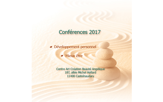 Conférences Développement personnel & Mieux-être 2017